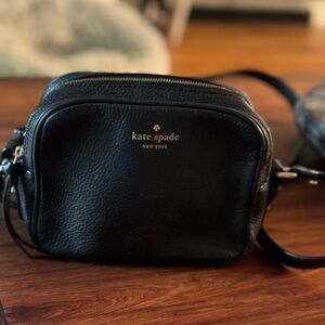 KATE SPADE Black Pebble Leather Mulberry Street Pyper Mini Crossbody Handbag